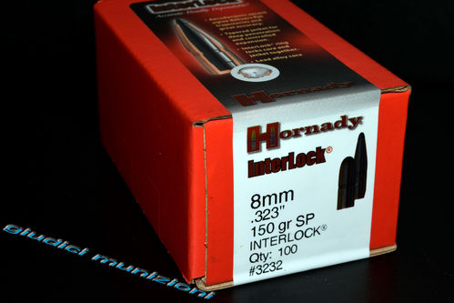 HORNADY INTERLOCK 8mm Cal .323" 150 SP