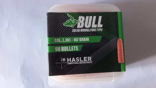 HASLER BULL  30 Cal .308" 167 gr.